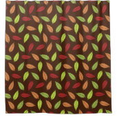 patroon van bladeren, kleurrijke bladeren, herfstb douchegordijn (Voorkant)