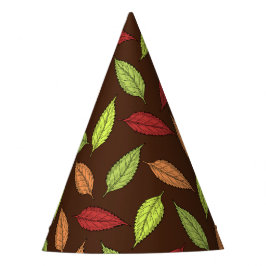 patroon van bladeren, kleurrijke bladeren, herfstb feesthoedjes