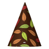 patroon van bladeren, kleurrijke bladeren, herfstb feesthoedjes (Links)