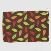 patroon van bladeren, kleurrijke bladeren, herfstb golfhanddoek (Horizontaal)