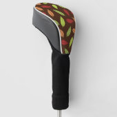 patroon van bladeren, kleurrijke bladeren, herfstb golfheadcover (Schuin)