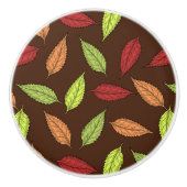 patroon van bladeren, kleurrijke bladeren, herfstb keramische knop (Voorkant)