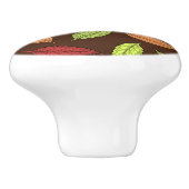 patroon van bladeren, kleurrijke bladeren, herfstb keramische knop (Zijkant)