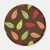 patroon van bladeren, kleurrijke bladeren, herfstb magneet (Voorkant)