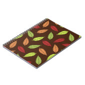 patroon van bladeren, kleurrijke bladeren, herfstb notitieboek (Linkerzijde)