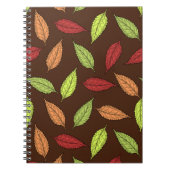 patroon van bladeren, kleurrijke bladeren, herfstb notitieboek (Voorkant)