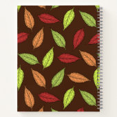 patroon van bladeren, kleurrijke bladeren, herfstb notitieboek (Achterkant)