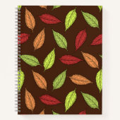 patroon van bladeren, kleurrijke bladeren, herfstb notitieboek (Voorkant)