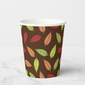patroon van bladeren, kleurrijke bladeren, herfstb papieren bekers (Achterkant)