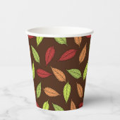 patroon van bladeren, kleurrijke bladeren, herfstb papieren bekers (Voorkant)