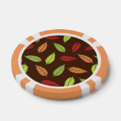 patroon van bladeren, kleurrijke bladeren, herfstb poker chips (Enkel)