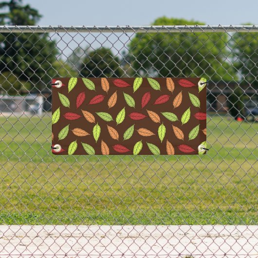 patroon van bladeren, kleurrijke bladeren, herfstb spandoek (Insitu)