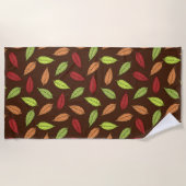 patroon van bladeren, kleurrijke bladeren, herfstb strandlaken (Voorkant)