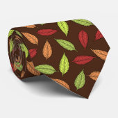 patroon van bladeren, kleurrijke bladeren, herfstb stropdas (Opgerold)