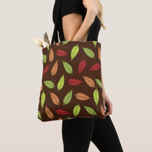 patroon van bladeren, kleurrijke bladeren, herfstb tote bag