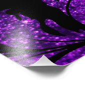 patroon van bladeren, Paarse bladeren, glitterblad Foto Afdruk (Hoek)