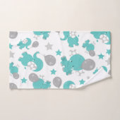 Patroon van blauw-olifantenblauw, luifaantjes, ste bad handdoek (Handdoek)