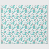 Patroon van blauw-olifantenblauw, luifaantjes, ste cadeaupapier (Vlak)