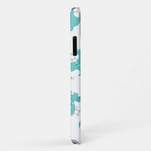 Patroon van blauw-olifantenblauw, luifaantjes, ste Case-Mate iPhone case (Achterkant/rechts)