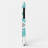 Patroon van blauw-olifantenblauw, luifaantjes, ste Case-Mate iPhone case (Achterkant/links)