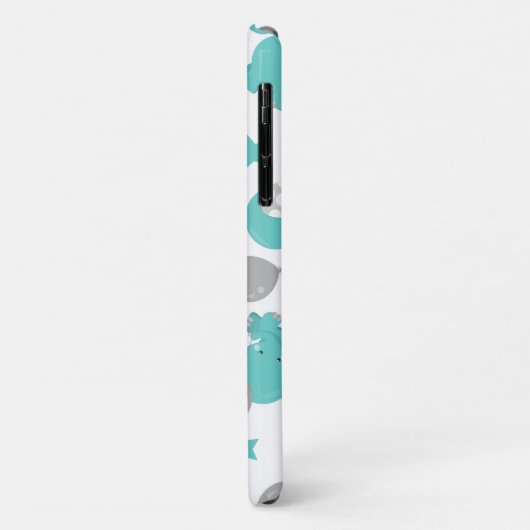 Patroon van blauw-olifantenblauw, luifaantjes, ste Case-Mate iPhone case (Achterkant/links)