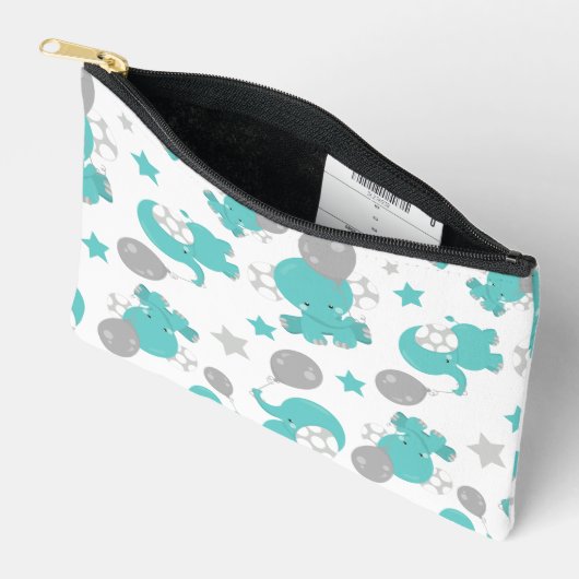 Patroon van blauw-olifantenblauw, luifaantjes, ste etui (Open)