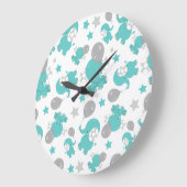 Patroon van blauw-olifantenblauw, luifaantjes, ste grote klok (Hoek)