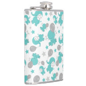 Patroon van blauw-olifantenblauw, luifaantjes, ste heupfles (Rechts)