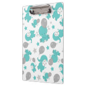 Patroon van blauw-olifantenblauw, luifaantjes, ste klembord (Links)