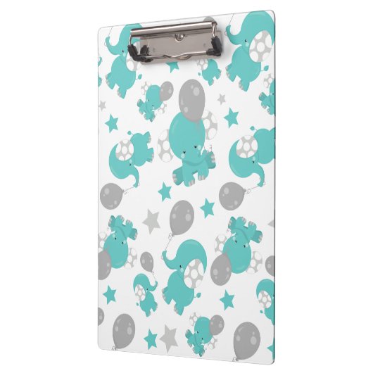 Patroon van blauw-olifantenblauw, luifaantjes, ste klembord (Links)