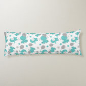 Patroon van blauw-olifantenblauw, luifaantjes, ste lichaamskussen (Achterkant)