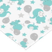 Patroon van blauw-olifantenblauw, luifaantjes, ste medium tafelloper (Hoek)