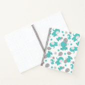 Patroon van blauw-olifantenblauw, luifaantjes, ste notitieboek (Binnen)