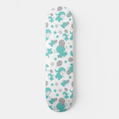 Patroon van blauw-olifantenblauw, luifaantjes, ste persoonlijk skateboard (Voorkant)