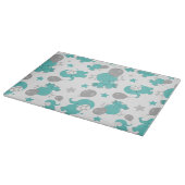 Patroon van blauw-olifantenblauw, luifaantjes, ste snijplank (Hoek)