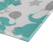 Patroon van blauw-olifantenblauw, luifaantjes, ste snijplank (Hoek)