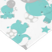 Patroon van blauw-olifantenblauw, luifaantjes, ste tafelkleed (Gekanteld)