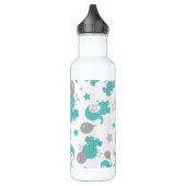 Patroon van blauw-olifantenblauw, luifaantjes, ste waterfles  (Links)