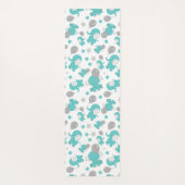 Patroon van blauw-olifantenblauw, luifaantjes, ste yogamat (Achterkant)