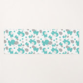 Patroon van blauw-olifantenblauw, luifaantjes, ste yogamat (Voorkant (horizontaal))