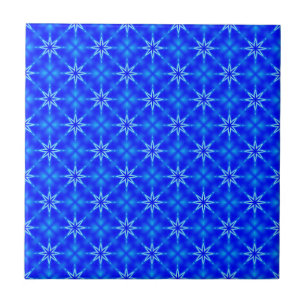 Patroon van blauwe sterren tegeltje