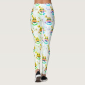 patroon van bloemen en vogels leggings (Achterkant)