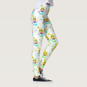 patroon van bloemen en vogels leggings (Rechts)