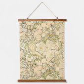  patroon van bloemen in Mocha Floral Peonies Hangend Wandkleed (Voorkant)
