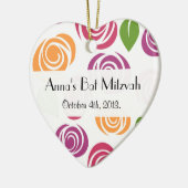 patroon van bloemen, kleurrijke bloemen, BBT Mitzv Keramisch Ornament (Links)