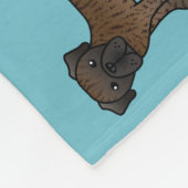 Patroon Van Bruin Gestreepte Engelse Mastiff Honde Fleece Deken (Hoek)