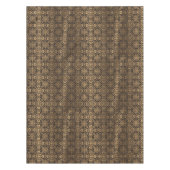patroon van bruine en gouden kunstdeco ' s getild tafelkleed (Voorkant)