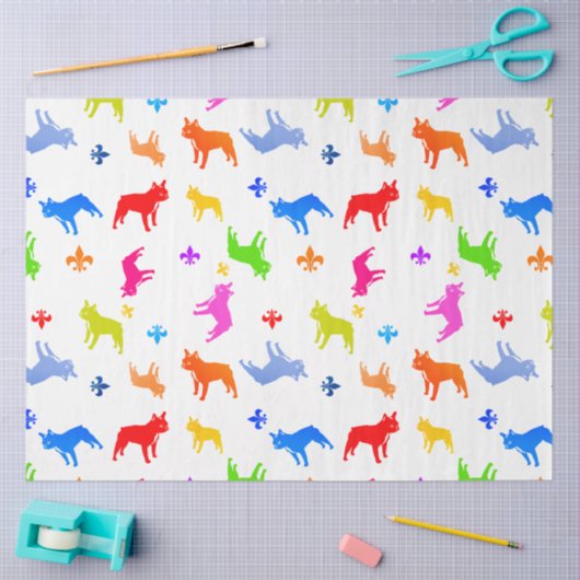 Patroon van bulldog tissuepapier (Craft)