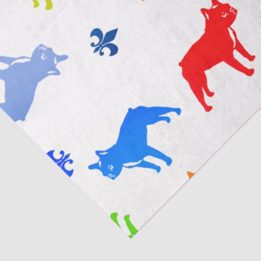 Patroon van bulldog tissuepapier (Detail)