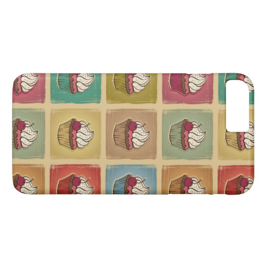  patroon van cupcakes Case-Mate iPhone case (Achterkant (Horizontaal))